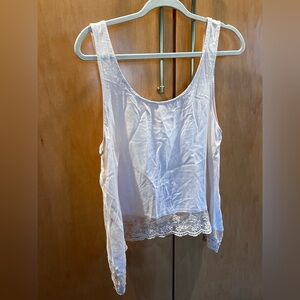 American Eagle Outfitters Light Pink Satin Tank Top